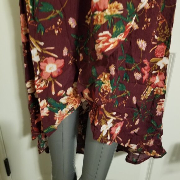 Floral High Low Faux Wrap Spring / Summer Dress - Picture 5 of 13